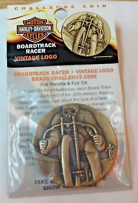 Harley-Davidson Boardtrack Racer Challenge Coin Vintage Logo Brass • $75