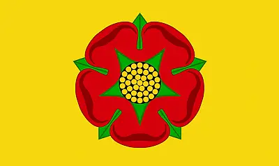 £2.99 • Buy Lancashire County Red Rose Flag 100mm Wide Gloss Vinyl Bumper Sticker Decals X2