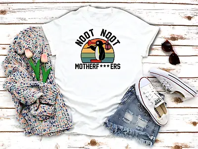 Pingu Noot Noot MotherF***ers Woman 3/4 Short Sleeve Quality T Shirt A139 • $21.11
