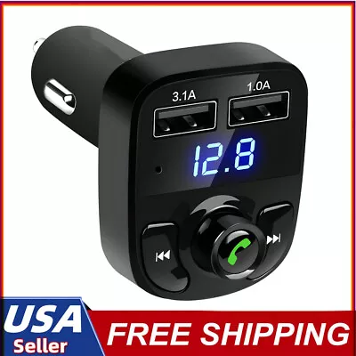 Car Wireless Bluetooth FM Transmitter 2 USB 2.0 Car Charger Adapter Mp3 Player • $9.64
