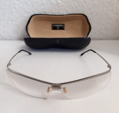 £21.99 • Buy Channel 4043 C124/6l 120 Vintage Glasses Rimless In Hard Case
