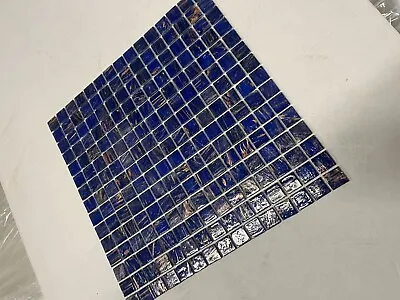 Glass Mosaic Tile Sheets Blue/Copper ATB4 • £2.50