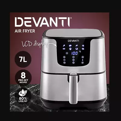 Devanti Air Fryer 7L LCD Fryers Oil Free Oven Airfryer Kitchen Healthy Cooker • $130