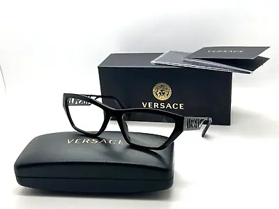 Versace Eyeglasses MOD. 3327U 5232 BLACK  FRAME 55-18-145MM  ITALY • $202.28