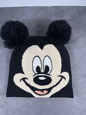Disney Mickey Mouse Ears Poms Hat Cap Boys Beanie • $18.50
