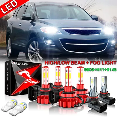 For Mazda CX-9 2007-2012 6x LED Headlight Hi/Lo +Fog Light Bulbs Combo Kit 6000K • $37.99