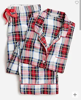 NWT J. Crew Flannel Pajama PANTS  In White-Out Plaid Color: Red Multi PANTS • $22