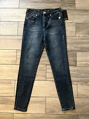 True Religion Womens Halle Hig Rise Super Skinny Jean Dark Ringer Nwt $159 28 • $55.99