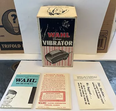 Wahl Electric Barber Shop BOX ONLY Hand Massager Vibrator VTG.  W/Paperwork • $7.50