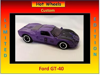 Hot Wheels Custom Purple Ford GT-40 GT40 Racing 8 • $5.95