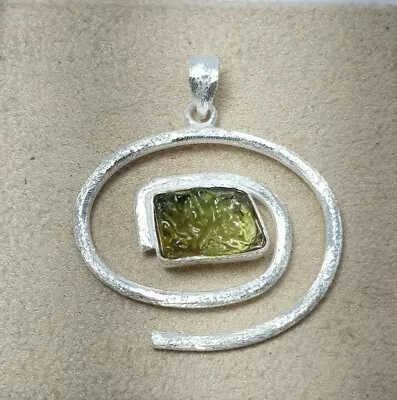 Natural Moldavite Rough Pendant Raw Moldavite Meteorite Pendant Gemstone Pendant • $33.10