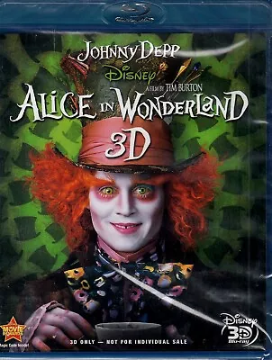 £13.11 • Buy NEW  3D   BLU RAY - ALICE IN WONDERLAND - TIM BURTON -  Johnny Depp,   