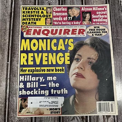 National Enquirer Jan 19 1999 Monica Lewinsky Amy Grant Charles Bronson • $24.99