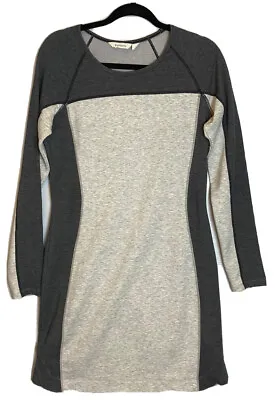 $19.12 • Buy Athleta Gray Colorblock Omega Dress Sz S Athleisure Stretch Knit Sheath Bodycon