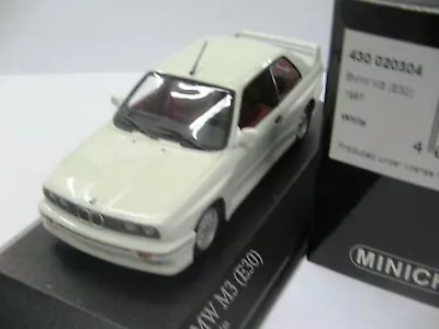 WOW EXTREMELY RARE BMW M3 E30 2.3L 1987 White 1:43 Minichamps-E36/M5/M/GTR-Spark • $121.85