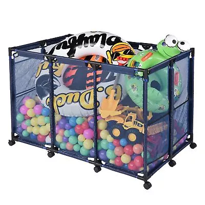48 X30 X34  Mesh Pool Storage Bin Rolling Cart Swim Toys Organizer • $65.61