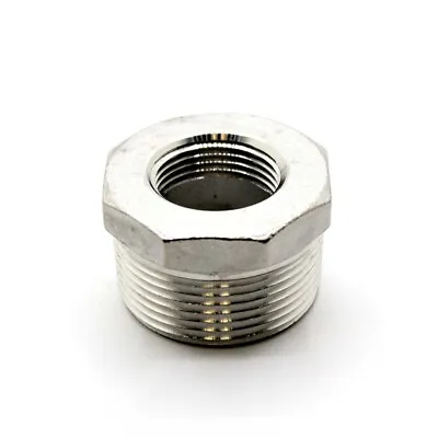 1-1/2 Inch X 1 Inch Stainless Steel Pipe Fitting Hex Bushing - 8918072 • $14.59