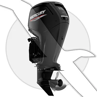 Mercury Marine 115hp Command Thrust Four Stroke Outboard Engine ELPT • $10995.99