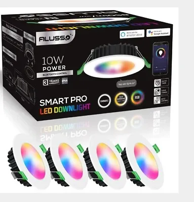 ALUSSO Bluetooth Smart LED Downlights For Ceiling RGB CCT Colour Changing C1 • £28