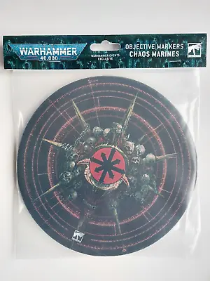40K Event Exclusive Chaos Marines Objective Markers (6x Mouse Mat Neoprene). • £79.99