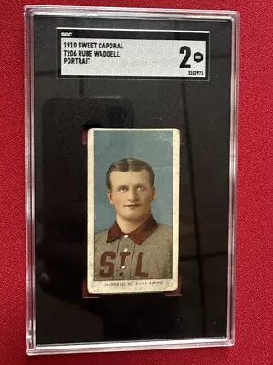 1910 T206 Rube Waddell Portrait Sweet Caporal 350/30 SGC 2  • $625