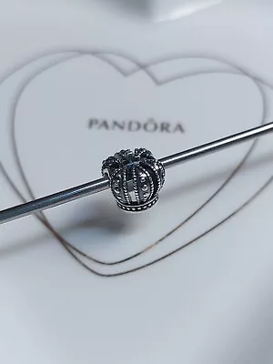 Genuine Pandora Silver 👑 Sparkly Openworks Crown 👑 Charm S925 ALE • £10