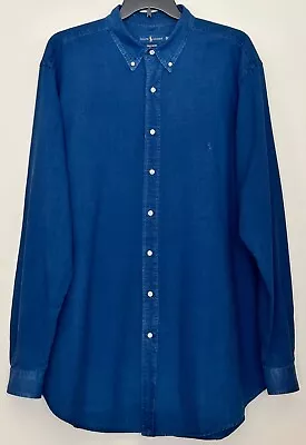 Polo Ralph Lauren Men's Size 2XLT (Big & Tall) Button Dress Shirt Blue Jeans • $29.99