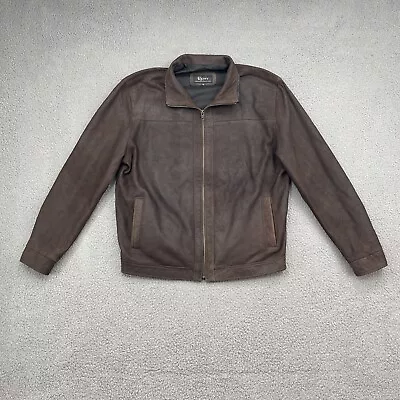 Remy Leather Jacket Men’s 42 Lamb Skin Bomber Brown Lined • $69.99