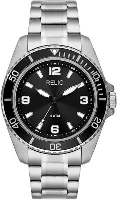 Relic By Fossil Men's Dustin Silver-Tone Watch (Model: ZR12669) • $47.50