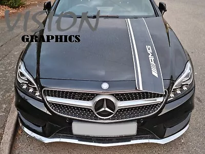 Mercedes Amg Car Bonnet Stripes Decal Graphics Racing Sport • £17.90