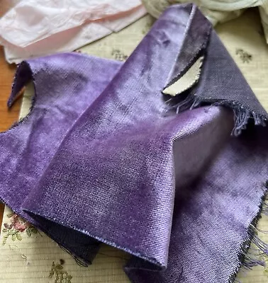 Gorgeous Heavenly Soft Victorian French Silk Velvet Fabric Pc Rare Lilac Purple • $24.50
