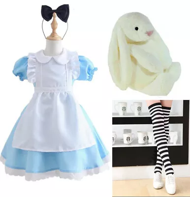 £13.99 • Buy Girls Alice In Wonderland Costume Dress Kids Childs World Book Day Fancy Dress