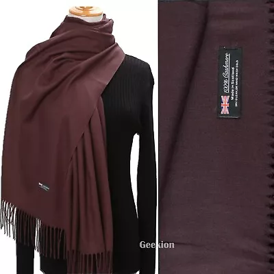 Womens Mens Soft Oversized Blanket 100% Cashmere Wool Shawl Wrap Scarf Scotland • $11.99