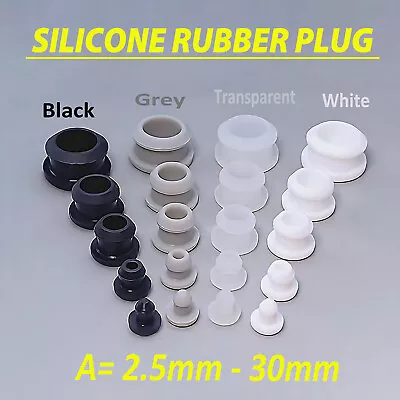 Silicone Rubber Grommet Plug Bung Cable Wiring Protect Bushes Snap-on 2.5mm-30mm • £1.19