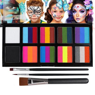 Face Painting Kit For Kids Rainbow Split Cake Face Paint Water Activated Paint • £5.99