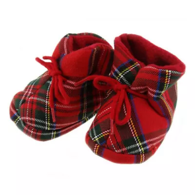 Scottish Traditional Royal Stewart Tartan Soft Baby Bootee New • £12.99