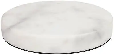 White Marble 8  Wide X 1  High Round Pedestal Lamp Riser • $29.99