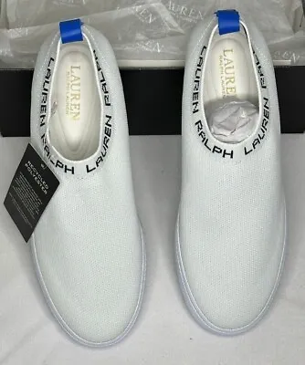 $44.99 • Buy NWB Polo Ralph Lauren Womens JORDYN White Flyknit Logo Women's Shoes