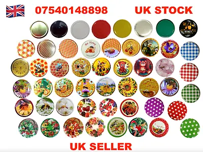 10 X JAM JAR LIDS TWIST OFF CAP Ø 5358636670100110mm MANY COLORS AVAILABLE • £6.39