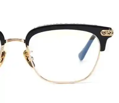 Black Gold Browline Glasses Combination Vintage 1960s Style Glasses Malcolm X • $144