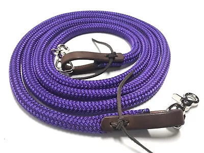 Purple Yacht Rope Reins Water Loops Purple Rope Reins With Trigger Snaps • $47