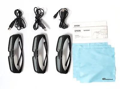 Active 3D Glasses For Epson Projector - 3 Epson ELPGS03 + 1 ValueView 3D Glasses • $215