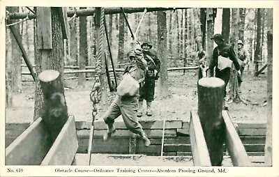  WWII W R Thompson Aberdeen Proving Ground Obstacle Course UNP WB Postcard N17 • $9.86