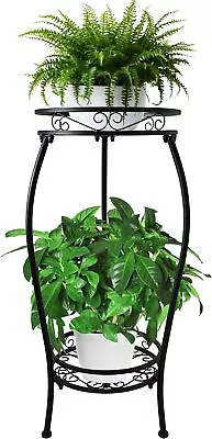 2 Tier Plant Stand Indoor Outdoor Potted Holder Rack Heavy Duty Plant Shelf New • $29.99