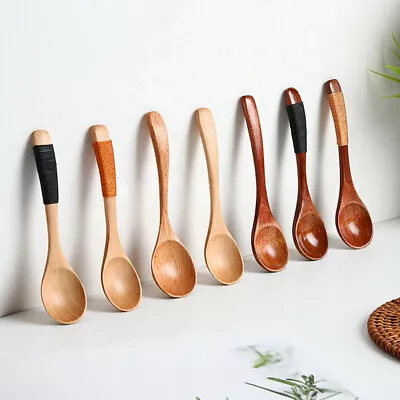 Natural Bamboo Wooden Spoon Utensil Cooking Utensil Tool Soup Teaspoon Catering* • $1.83