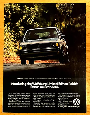 1983 Volkswagen Vw Rabbit—wolfsburg Limited Edition—vintage Magazine Print Ad • $8.40