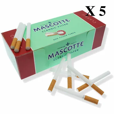 NEW 1000 X MASCOTTE MAKE YOUR OWN CLASSIC CIGARETTE FILTER TUBES CHEAP • £9.99