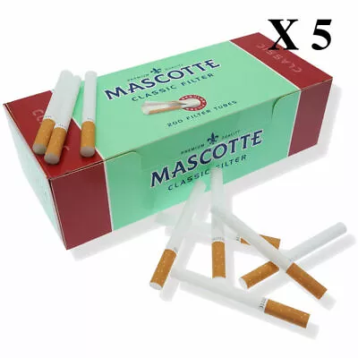 £9.99 • Buy NEW 1000 X MASCOTTE MAKE YOUR OWN CLASSIC CIGARETTE FILTER TUBES CHEAP