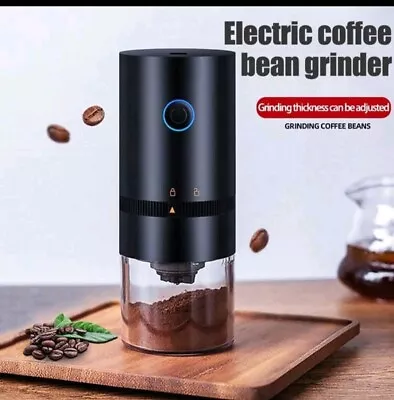 New Portable Rechargeable Coffee Bean Grinder Durable USB Electric Coffee Grind • £12.99