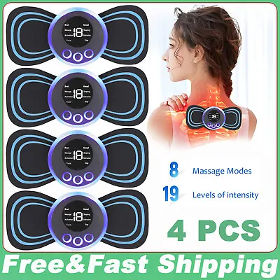 4 Pcs  Portable Mini Electric Neck Back Massager Whole Body Massage Stimulator • $12.06